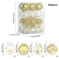 Set van 24 gouden en transparante kerstballen van 6 cm verpakt in een PVC-doos - Goud