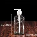1100ml transparent square fructose syrup bottle with 38/410 white dispensing pump head - Glass Syrup Bottle (Bottle Only)