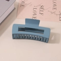 Matte blaue rechteckige Haarklammer für dickes Haar in ästhetischer Umgebung - #4 Mattes Marineblau - 105 Cm / Großverpackung