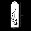 White 33x10cm butterfly cake stencil for coffee latte art and baking decoration - No. 14 - Flying Butterfly