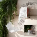 White semi-transparent Christmas ribbon with silver snowflake patterns for gift wrapping - Silver Special Ball Ribbon 6.3cm*10 Yards