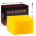 Detailed view of Kojic acid soap set with glutathione collagen and vitamin C ingredients - 100g*3 Pack (No.5 English)
