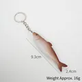 Lifelike fish-shaped keychain featuring pink to brown gradient finish, 9.3cm in length - Thick Salted Fish (Keychain)