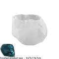 Stampo in silicone a teschio geometrico per vasi di piante e candele in resina - Teschio Geometrico