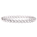 6mm clear quartz crystal beaded elastic bracelet with natural polished round gemstones - Clear White Quartz (FD7000-19CM) / 6mm/19cm