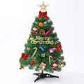 55cm mini Christmas tree set with red bows, gold bells, ornaments and black stand - 50CM Decoration Kit