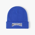 Bonnet en maille bleu roi avec broderie METERULE et double couche thermique chaude - Bleu royal