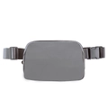 Minimalist grey nylon running waist bag with adjustable strap and durable buckle - 20.5*14*5cm / Carbon Gray