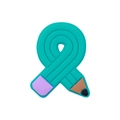Green pencil-shaped silicone bead accessory for DIY teething chains and crafts - Turquoise Pencil