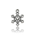 Vintage silver snowflake charm in zinc alloy for DIY jewelry necklaces and bracelets - Antique Silver Snowflake A