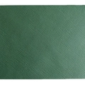Mini envelope in dark green cross-grain paper texture with elegant vintage triangle flap - Dark Green