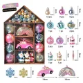 70-piece Christmas tree ornament set in pink and ice blue including balls and figurines - Pink Jewelry Set