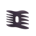 Retro dark purple wide-tooth hair comb with ergonomic grip for textured oil hair styling - 1175 Grey Curved Comb