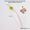 Realistic PVC bean sprout hair clip in green gradient, 8.5cm length for hair styling - Straight Green Bean Sprout / 8.5cm