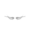 Orecchini ad ala d'angelo in argento 925 con micro-set di zirconi cubici scintillanti - Argento sterling 925
