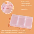 Clear 3-grid PP plastic organizer box with single lid for small craft components - 3-Compartment Single Lid Tool Box (12.5x7x2.5cm)
