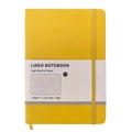 Cuaderno A5 amarillo con tapa dura banda elástica y páginas rayadas de 100g - Amarillo limón (Rayado)