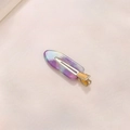 Elegante pinza para el pelo de acetato con degradado violeta y azul y clip de metal dorado - Gota de agua 2#