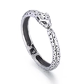 Bracciale a forma di leopardo stile punk argento con motivo animale e molla - Stile Testa di Leopardo Argento (KB164107-KJX)