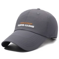 Gorra de béisbol gris oscuro transpirable con bordado Jacksonville y agujeros láser - Ajustable / Gris