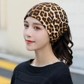 Versatile leopard print cashmere neck gaiter and beanie hat for cold weather - One Size / 26 Sexy Leopard