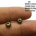 Antique bronze petal alloy spacer beads size 5.5x3mm for DIY jewelry making - 6# Style