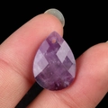 Purple faceted teardrop crystal pendant bead for DIY necklaces and jewelry making - Amethyst