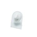 White silicone nose model for piercing practice on a clear acrylic stand base - White (Nose) With Stand