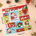 5-piece set of cartoon Christmas cat stickers for festive cake box and cup decoration - Sticker Santa Backpack List 5 Sheets