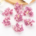 Artificial hydrangea flower heads in gradient purple and pink for DIY crafts - Deep Berry