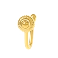 U-shaped non-pierced golden nose clip with textured geometric flower pattern - Gold Spiral Shape (x593)