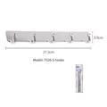 Verstellbare 27,3 cm 5-Hakenleiste im japanischen Stil für Küche und Badezimmer - 7026 Edelstahl 5 Haken
