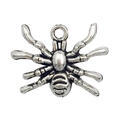 Colgante de araña en plata antigua de aleación para creación de joyas de bricolaje DIY - 1 pieza araña 15x18mm (plata antigua)