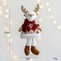 Plush Christmas reindeer ornament with gold antlers and red scarf, size 19x9cm - Reindeer (Style B)