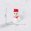 Miniature snowman figurine with red hat for DIY Christmas micro landscape, 1.6cm height - 16# Red Scarf Snowman