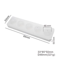 White silicone fruit mousse cake mold with four hemispherical cavities 33x85x50mm - 5 Cavity 3D No.48 Ball MCM-66