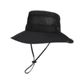 Cappello da sole nero traspirante con pannelli in rete e cinturino regolabile - Nero
