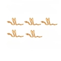Set of five golden snake shaped braid clips and hair jewelry accessories in metal - 5 Pieces / Gold 5-Piece Set