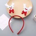 Christmas headband with spring antlers, red bows and cute reindeer for holiday party - Elk