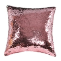 Minimalistischer quadratischer Kissenbezug mit rosa Pailletten für Sofa und Deko - 45*45cm (Ohne Kern) / Rosa Pailletten