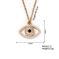 Makroaufnahme von Evil-Eye-Anhänger mit 1,8x1,4 cm Größe und 40+5 cm Kettenlänge - Ovaler Augenstil (N01011-3)