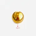Polierter kugelförmiger Ring aus 18K vergoldetem Edelstahl mit Spiegeleffekt, Stil C - US 9 / Stil C / Gold