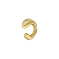 Ear cuff minimalista in argento S925 dorato con design organico irregolare a forma di C - Oro 18K (Pezzo Singolo)