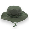 Olive green boonie hat for hiking with wide brim and ripstop fabric for sun protection - One Size / Army Green (103g)