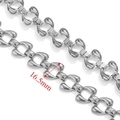Zware roestvrijstalen zilveren ketting van 16,5 mm voor DIY sieraden en accessoires - Waterdruppel Stijl (16.5mm) / Staalkleur