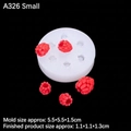White 3D silicone raspberry mold for realistic fruit cake decorations, size 5.5x1.5cm - Small / Clear