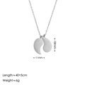 Detailed size chart for silver teardrop pendant necklace showing 18mm height and 11mm width - Silver Necklace