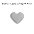 Small heart-shaped silicone coaster mold in gray color, 59x51x10mm for epoxy resin casting - J-212 Heart 59*51mm