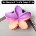8cm purple to orange gradient matte flower hair claw clip for beach vacations - Purple-Orange