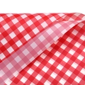 Waterproof red and white gingham floral wrapping paper with matte finish for DIY bouquets - Youth Checkered / Red